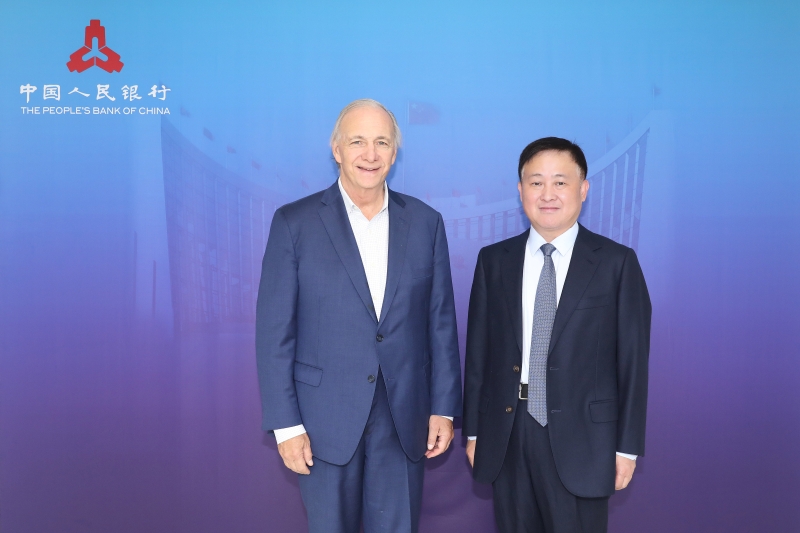 Governor Pan Gongsheng Meets with Ray Dalio, Founder of Bridgewater Associates